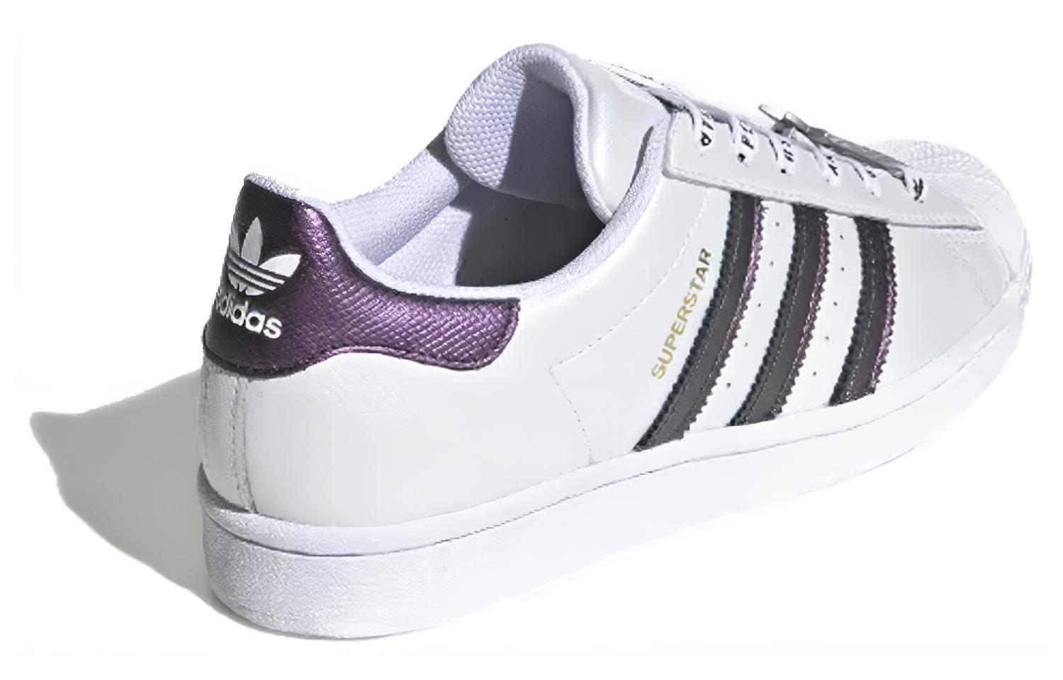 Женские кроссовки adidas originals SUPERSTAR (бело-фиолетовые) — Белый / фиолетовый — фото 4