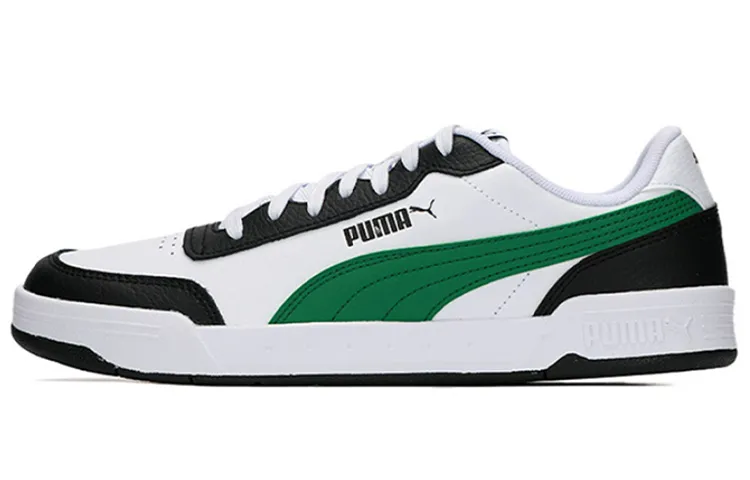 PUMA Caracal Wear resistant Lightweight Low Tops Casual Skateboarding Shoes Unisex White Green
