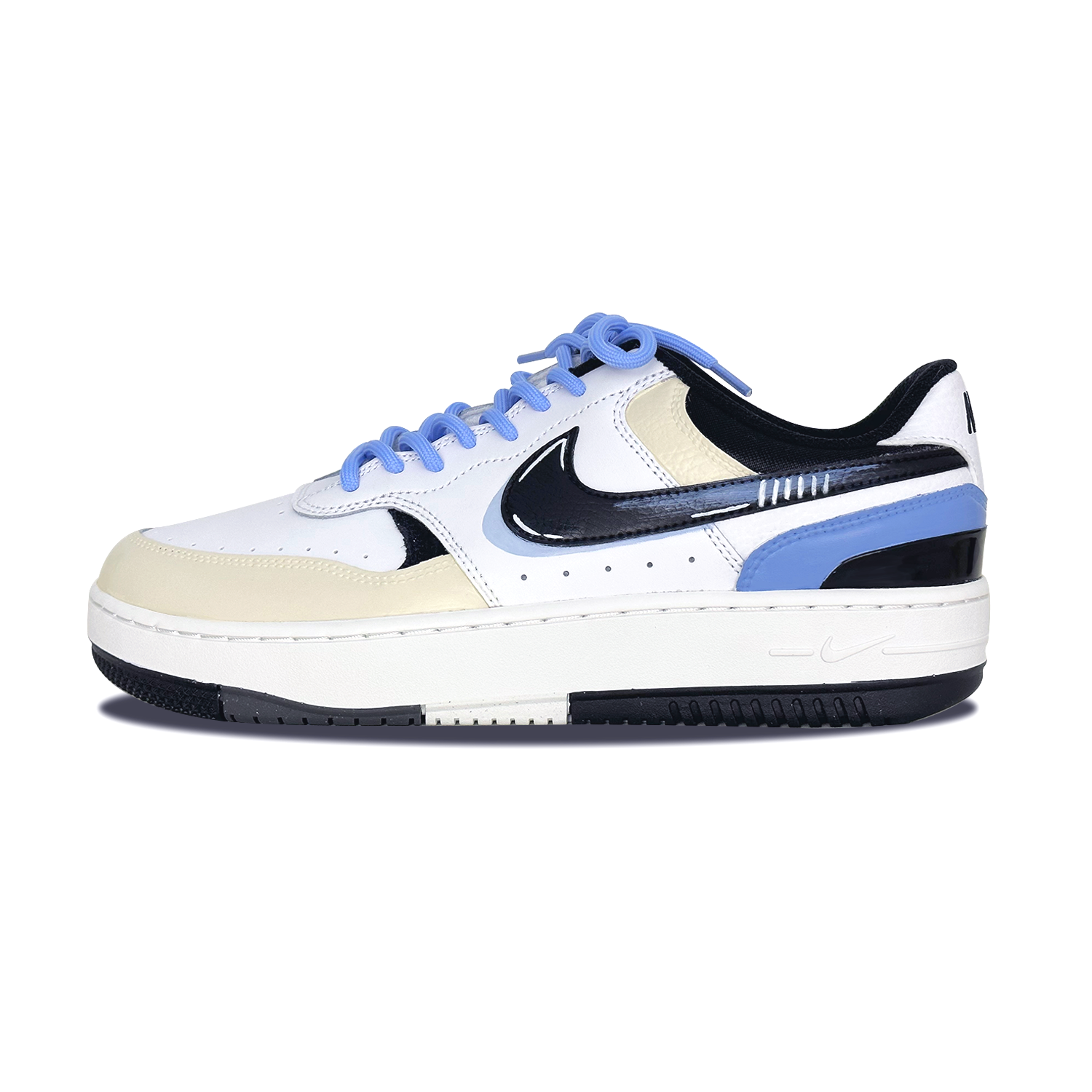 Nike Gamma Force Low top Skateboard Shoes Unisex Beige Blue