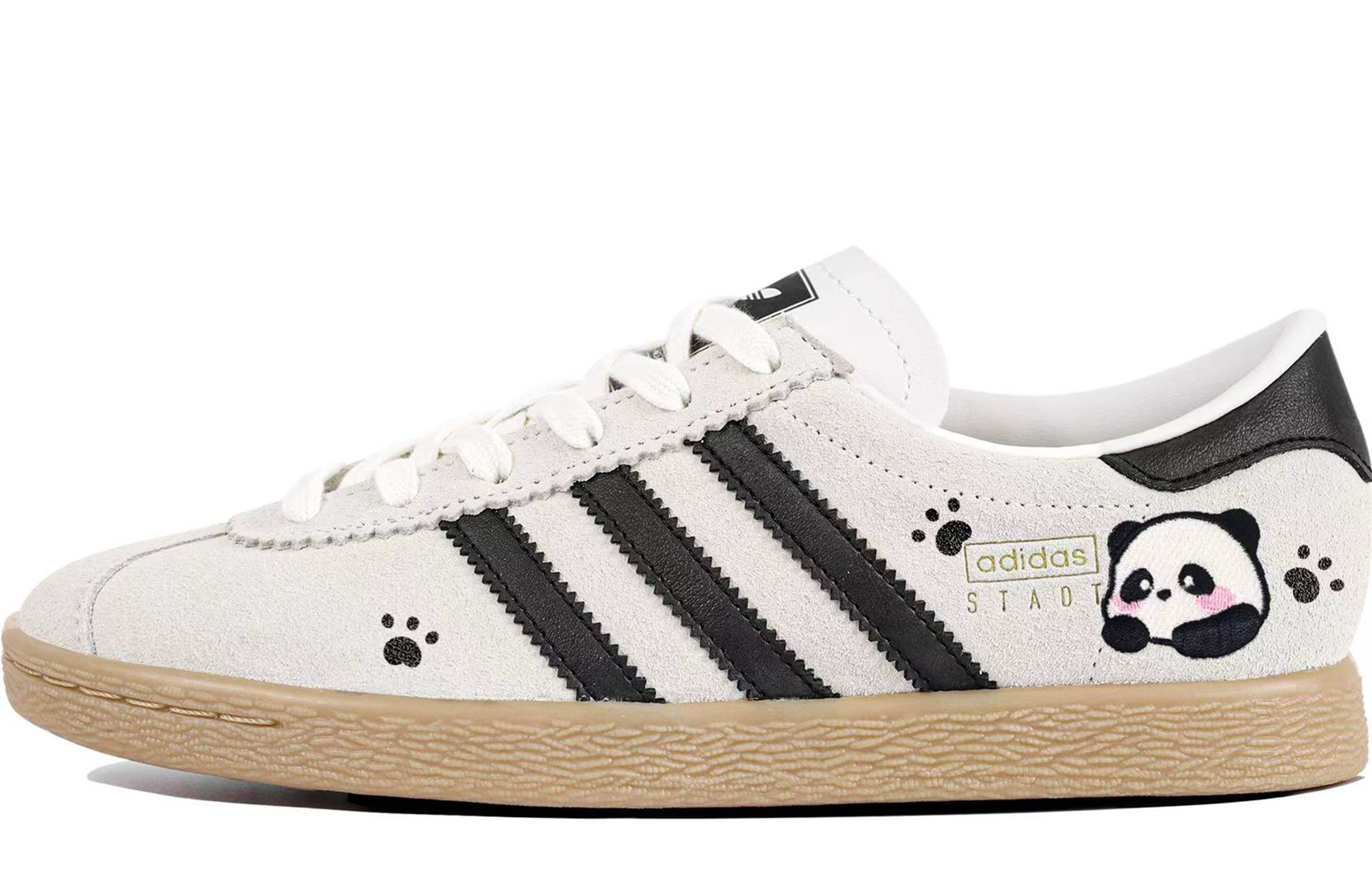 Adidas Originals Stadt Minimalist Black White, Panda, Trendy, Applique, Design Aesthetic Leather, Suede