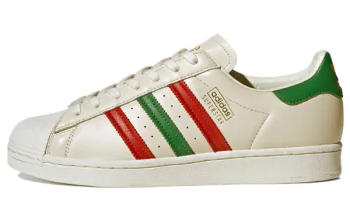 Superstar Adidas Originals 'Off White Scarlet Green'