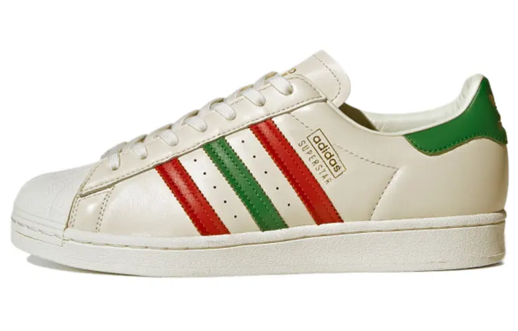 Superstar Adidas Originals 'Off White Scarlet Green'