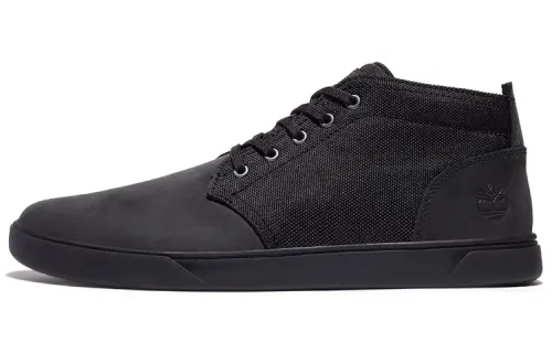 Timberland Chukka Leather Comfortable Slip Resistant Abrasion Resistant Low top Skateboard Shoes Men's Black