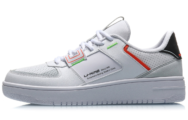 Li Ning Street Player Synthetic Leather Cushioning Breathable Low top Skateboard Shoes Men's
