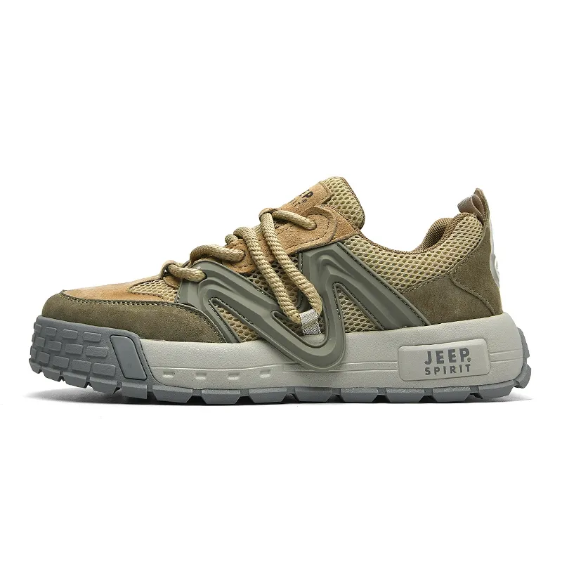 JEEP SPIRIT Low top Skateboard Shoes Men's Light Sandy