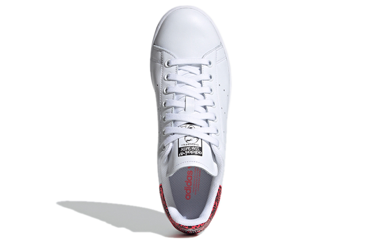 Женские кеды adidas originals STAN SMITH (белые / черные / красные) — Белый / чёрный / красный — фото 5