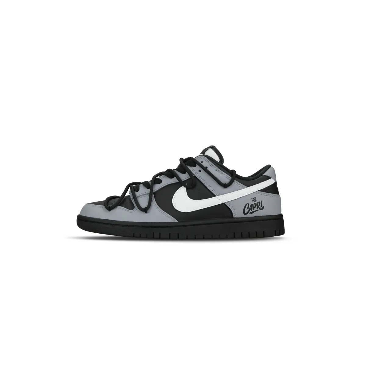 Nike Dunk Abrasion Resistant Low top Skateboard Shoes Unisex Black Gray