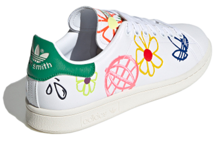Женские кеды adidas originals STAN SMITH (бело-зелено-красные) — фото 4