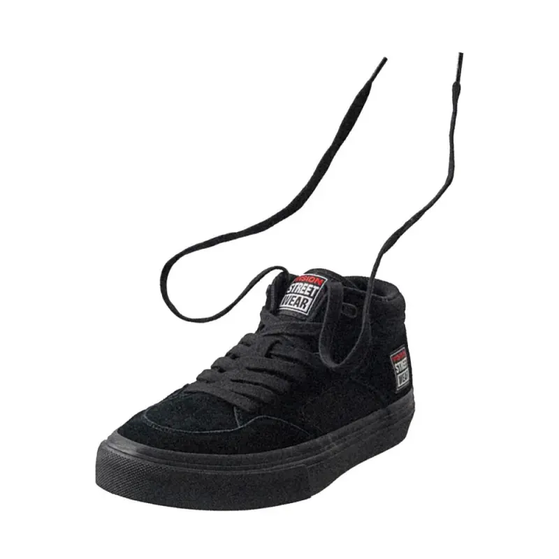 Vision Street Wear Concave Coverage Slip Resistant And Abrasion Resistant Mid top Skateboard Shoes Unisex Black