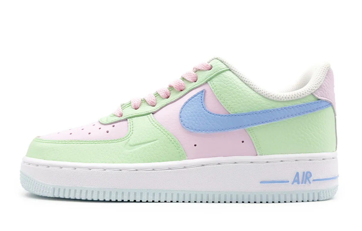 Nike Air Force 1 Low top Skateboard Shoes Women's Pink Green Blue