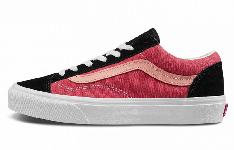Vans Style 36 low-top sneakers, same style for men and women, black and red