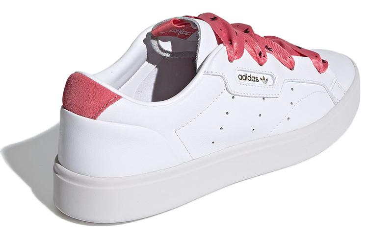 Женские кеды adidas originals Sleek (бело-розовые) — фото 4