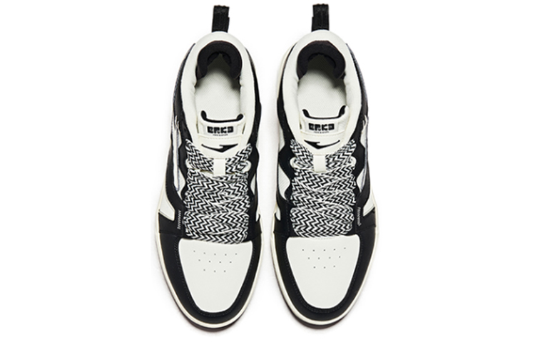 Erke Starlight Slip Resistant, Abrasion Resistant, Lightweight Low top Skateboard Shoes Men's Black White