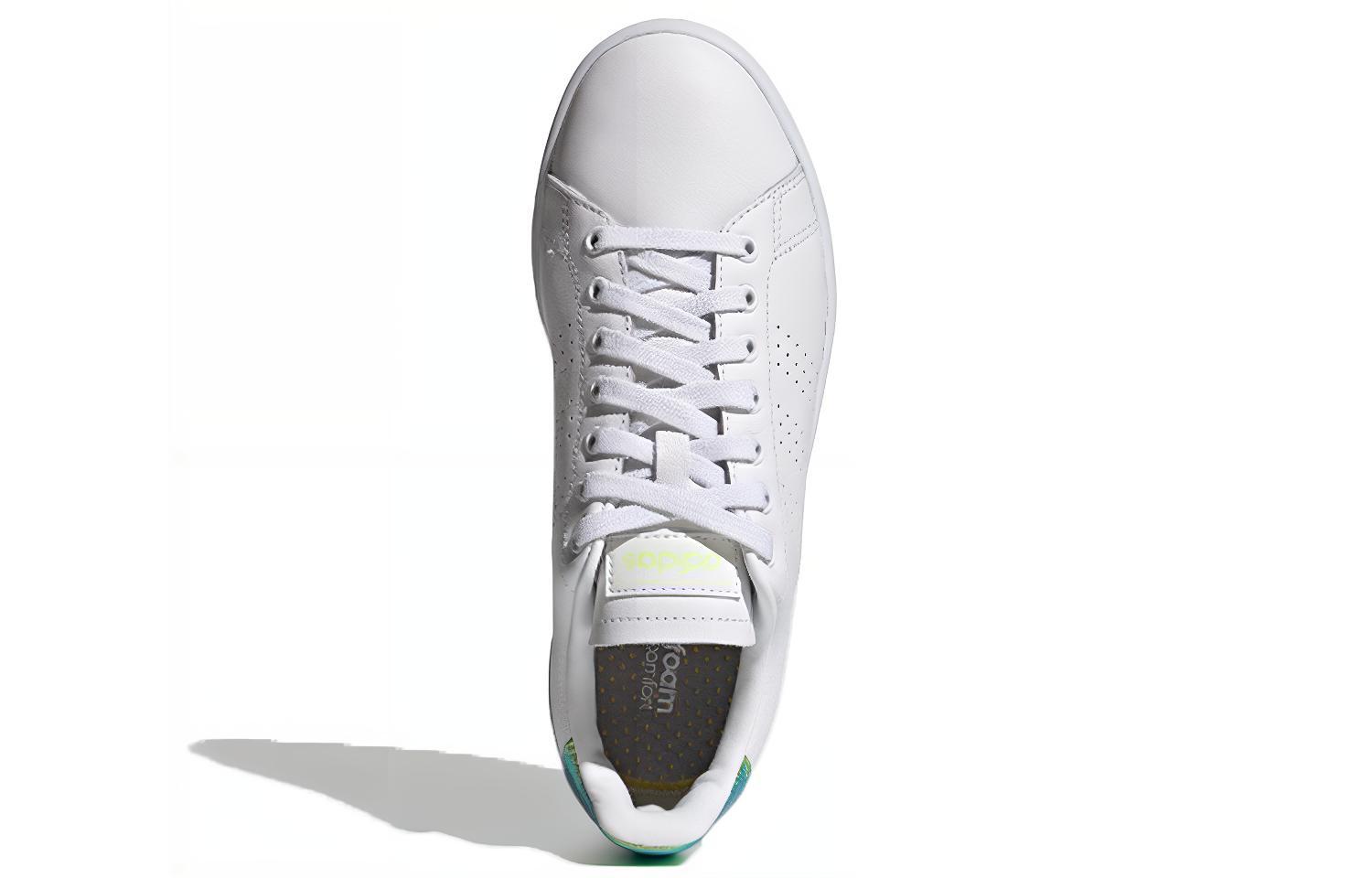 Женские кеды adidas Advantage (бело-зеленые) — фото 5