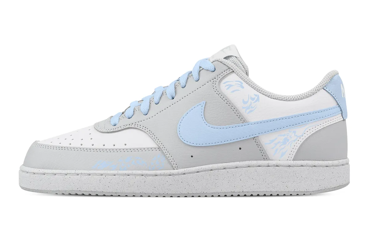 Nike Court Vision Kunlun Ice Yi Abrasion Resistant Low top Skateboard Shoes Men's White Blue
