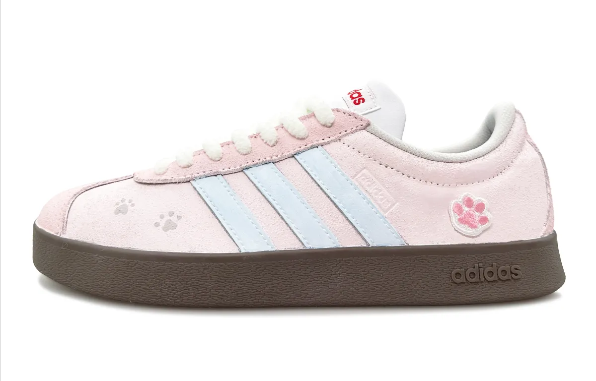 Adidas Neo Anti-Slip Wear-Resistant Low-Top Skateboard Shoes Unisex Pink Blue
