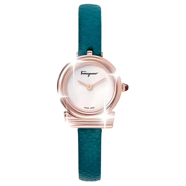 Quartz bracelet, leather watch strap, white dial, women's watch emerald, retro demi-season gift box for students, quartz mechanism, with gem, bright catchy style, light luxury style, high-quality style