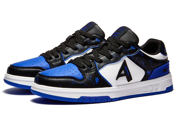 A 1 AK KOH ENTERPRISE Blue And White Porcelain Slip Resistant Abrasion Resistant Low top Skateboard Shoes Unisex