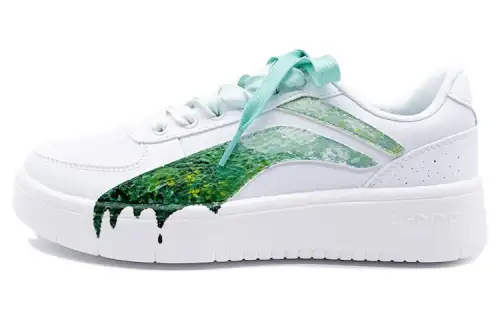 Li Ning Skateboard Shoes Men's White Green