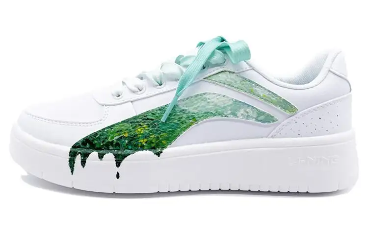 Li Ning Skateboard Shoes Men's White Green