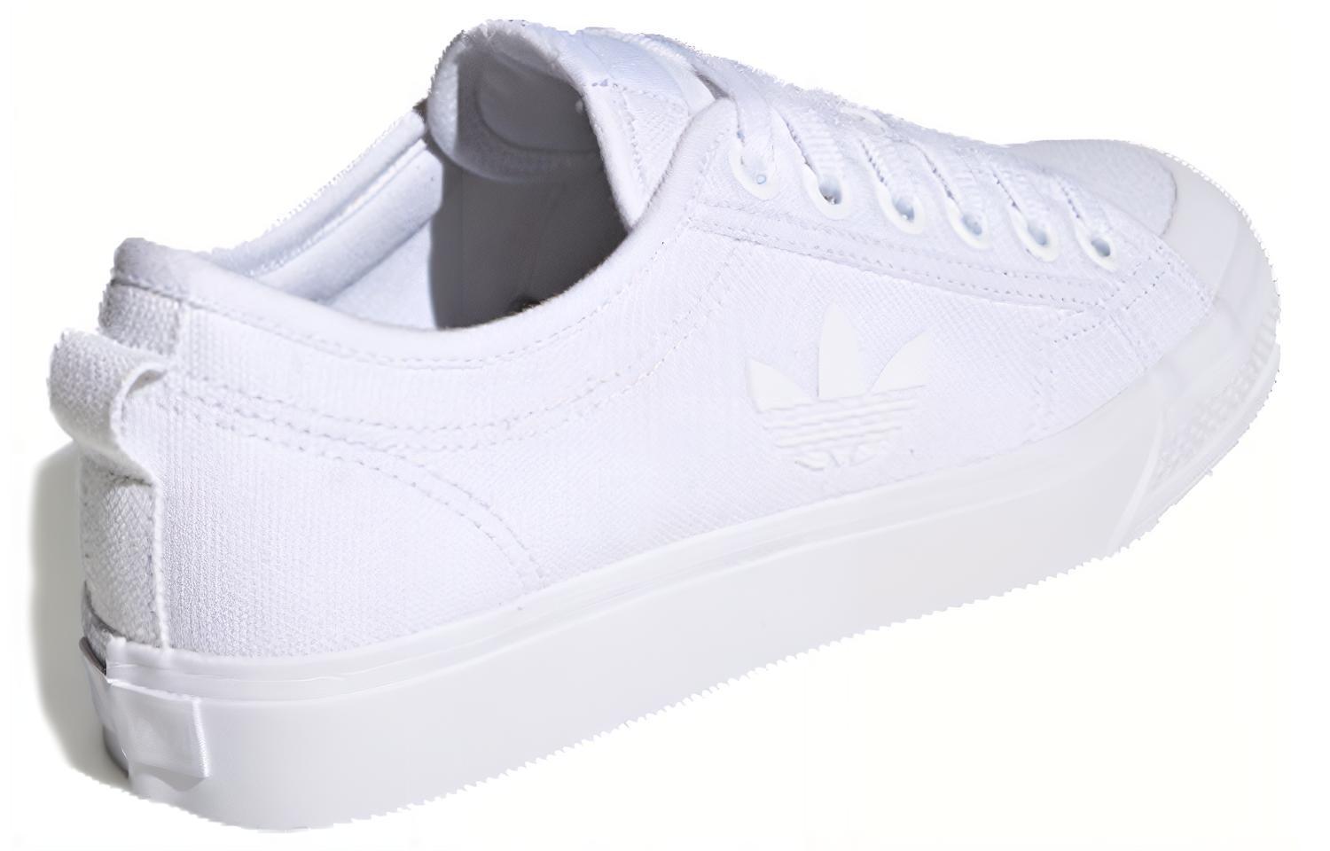 Женские кеды adidas originals Nizza Trefoil (белые) — фото 3