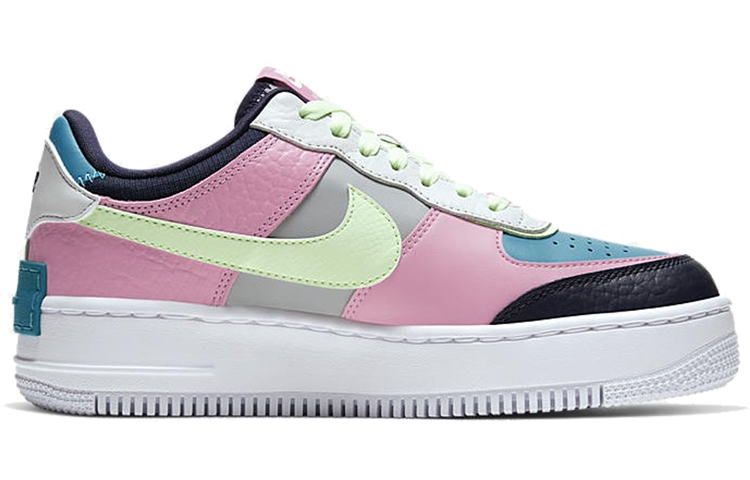 Женские кроссовки Nike Air Force 1 Shadow SE (черно-розово-зеленый) — Чёрныйрозовыйзелёный — фото 2
