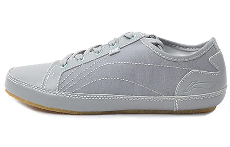 Li Ning Fashion Coverage Slip Resistant Thermal Low top Skateboard Shoes Men's Cool Gray