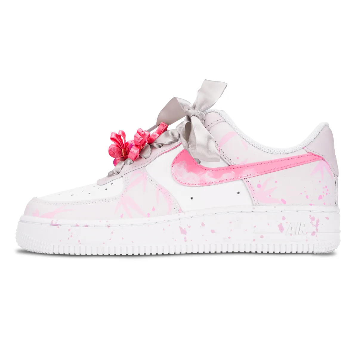 Nike Air Force 1 Slip Resistant Abrasion Resistant Low top Skateboard Shoes Women's Pink