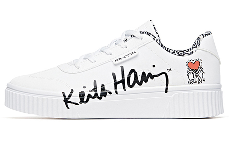 Anta Life Collection Low top Skateboard Shoes Women's White Black Red