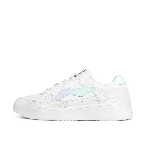 Li Ning Floating Boat Slip Resistant, Abrasion Resistant, Breathable Low top Skateboard Shoes Men's White