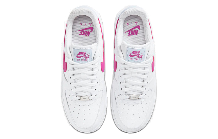 Женские кроссовки Nike Air Force 1 (бело-розово-синие) — Розовый / белый / синий — фото 4