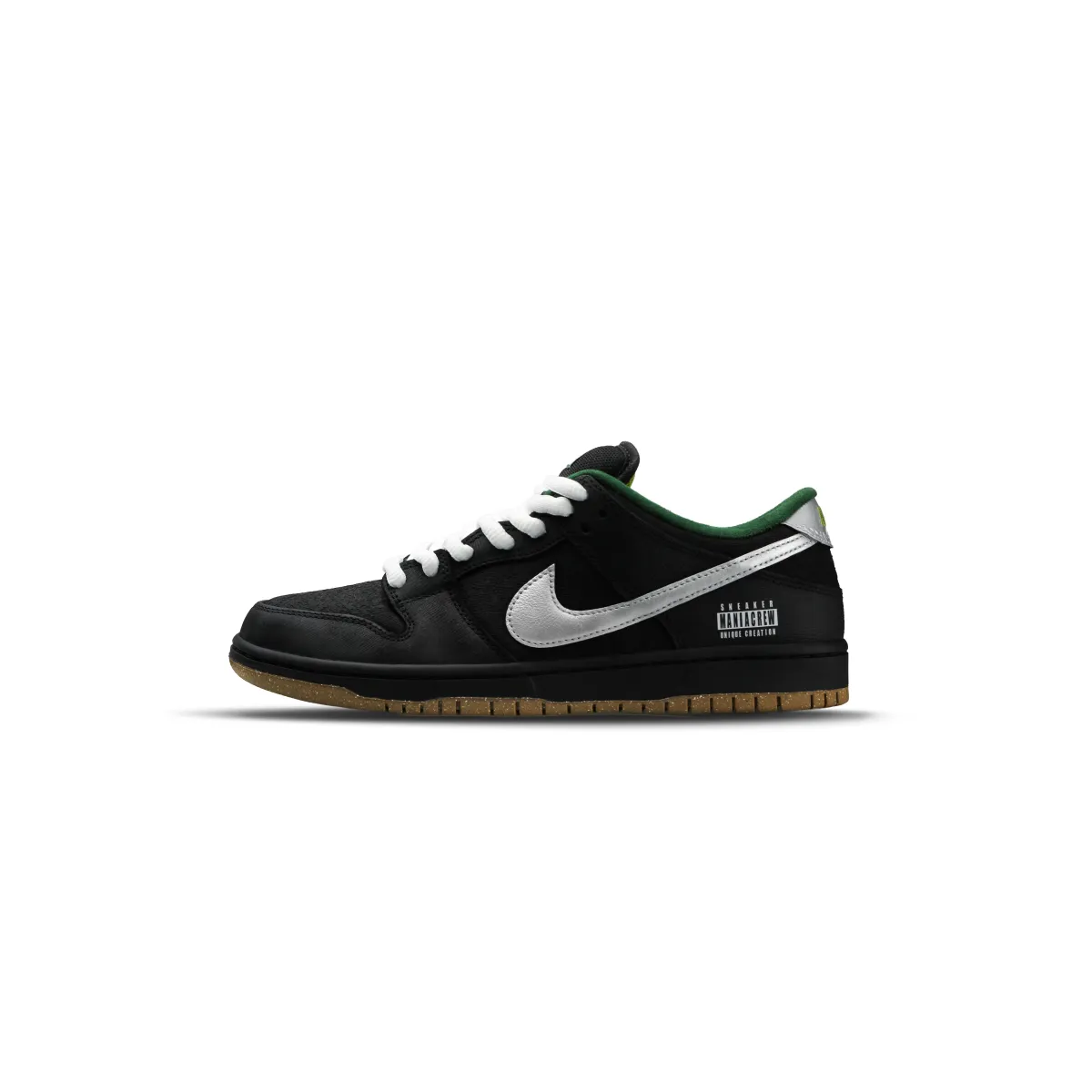 Nike Dunk SB Fabric Low top Skateboard Shoes Unisex Black Silver