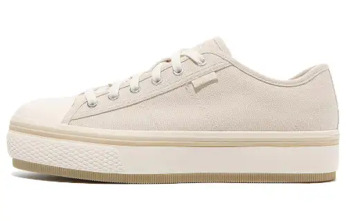 FILA Scanline V2 Fabric Abrasion Resistant Abrasion Resistant Low top Skateboard Shoes Unisex Beige Korean Style