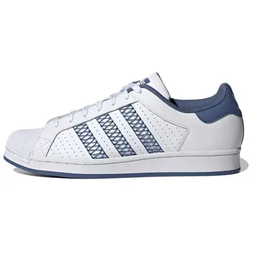 Adidas Originals SUPERSTAR Low top Skateboard Shoes Unisex White Blue Gray