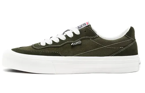 Vision Street Wear Flat Top Low top Skate Shoes Unisex Olive Green