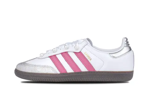 Adidas Originals Samba OG Pearl Shoelace Clasp, Chanel Inspired Slip Resistant Cushioning Slip Resistant Cushioning