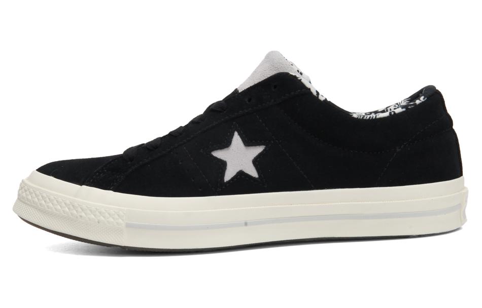 Кеды Converse One Star Tropical Feet Black White (черно-белые) — фото 1