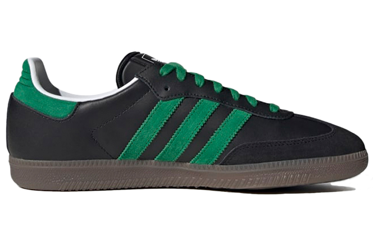 Кеды adidas originals Samba (черно-зелено-серые) — фото 3