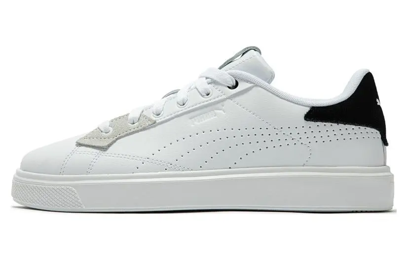 PUMA Lajla Comfortable Abrasion Resistant Low top Skateboard Shoes Women's Black White