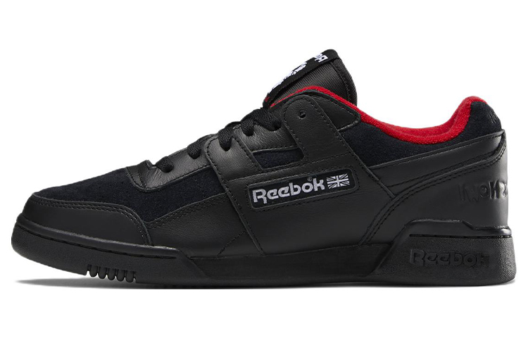 Reebok Workout Plus Casual Skateboarding Shoes 'Black Red'