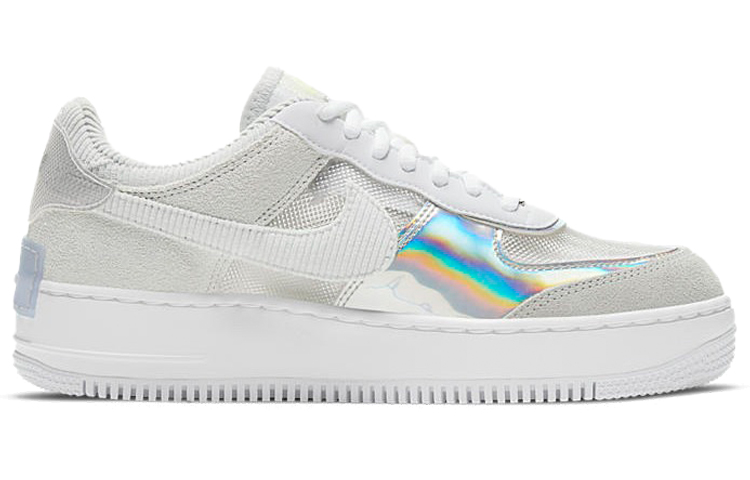 Женские кроссовки Nike Air Force 1 Shadow SE (бело-серые) — Белый / серый — фото 2