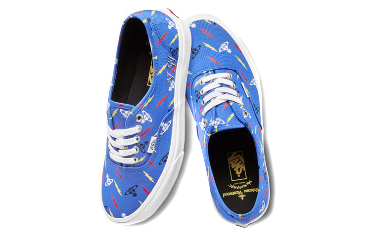 Кеды Vivienne Westwood x Vans Authentic (бело-голубой) — фото 4