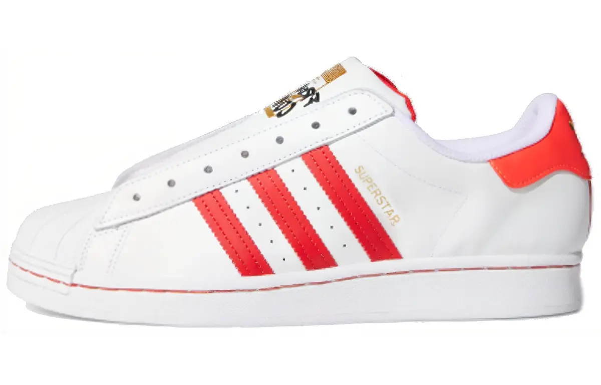 Adidas Superstar Laceless 'White Team Collegiate Red'