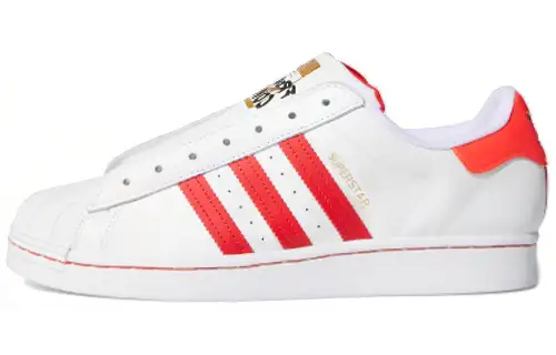 Adidas Superstar Laceless 'White Team Collegiate Red'