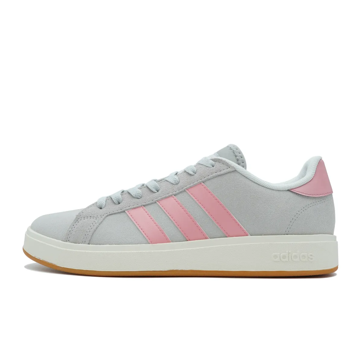 Adidas Grand Court Base 00s Slip Resistant Abrasion Resistant Low top Skateboard Shoes Unisex Gray Pink