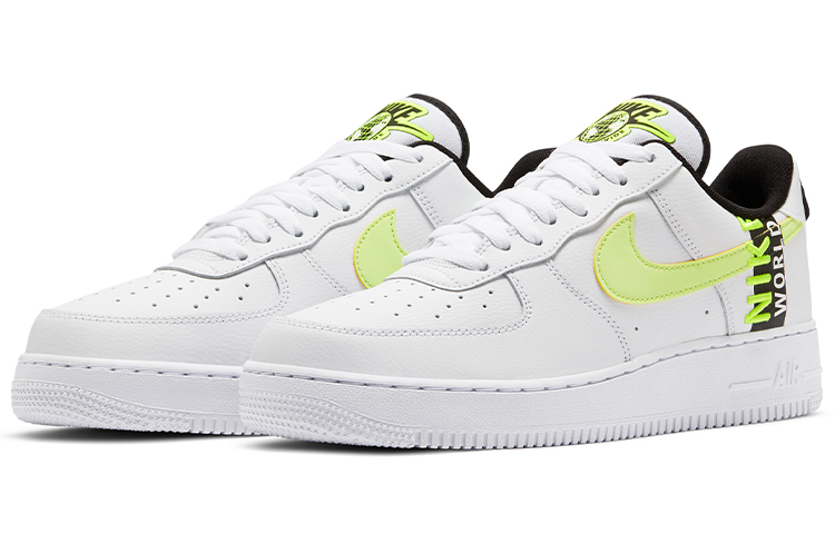 Кеды Nike Air Force 1 (белый) — Белыйжёлтый — фото 3