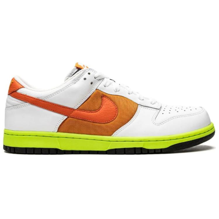 Женские кеды Nike Dunk (бело-оранжевые) — Белый / оранжевый — фото 2
