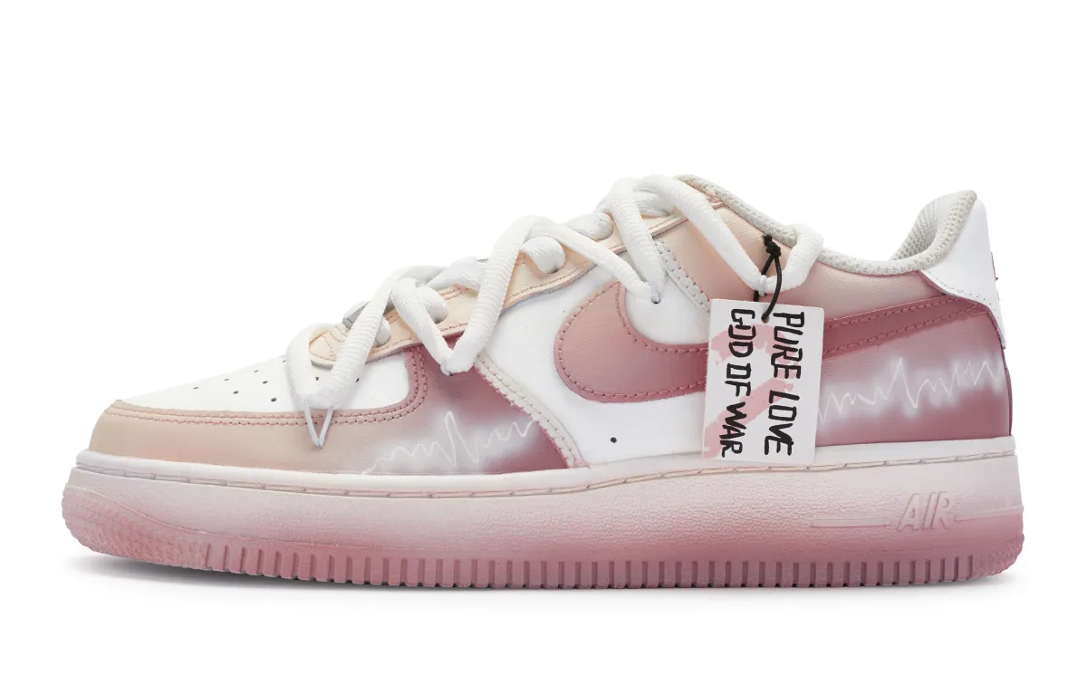 Nike Air Force 1 Low Slip Resistant Slip Resistant Low top Skateboard Shoes Women's White Pink