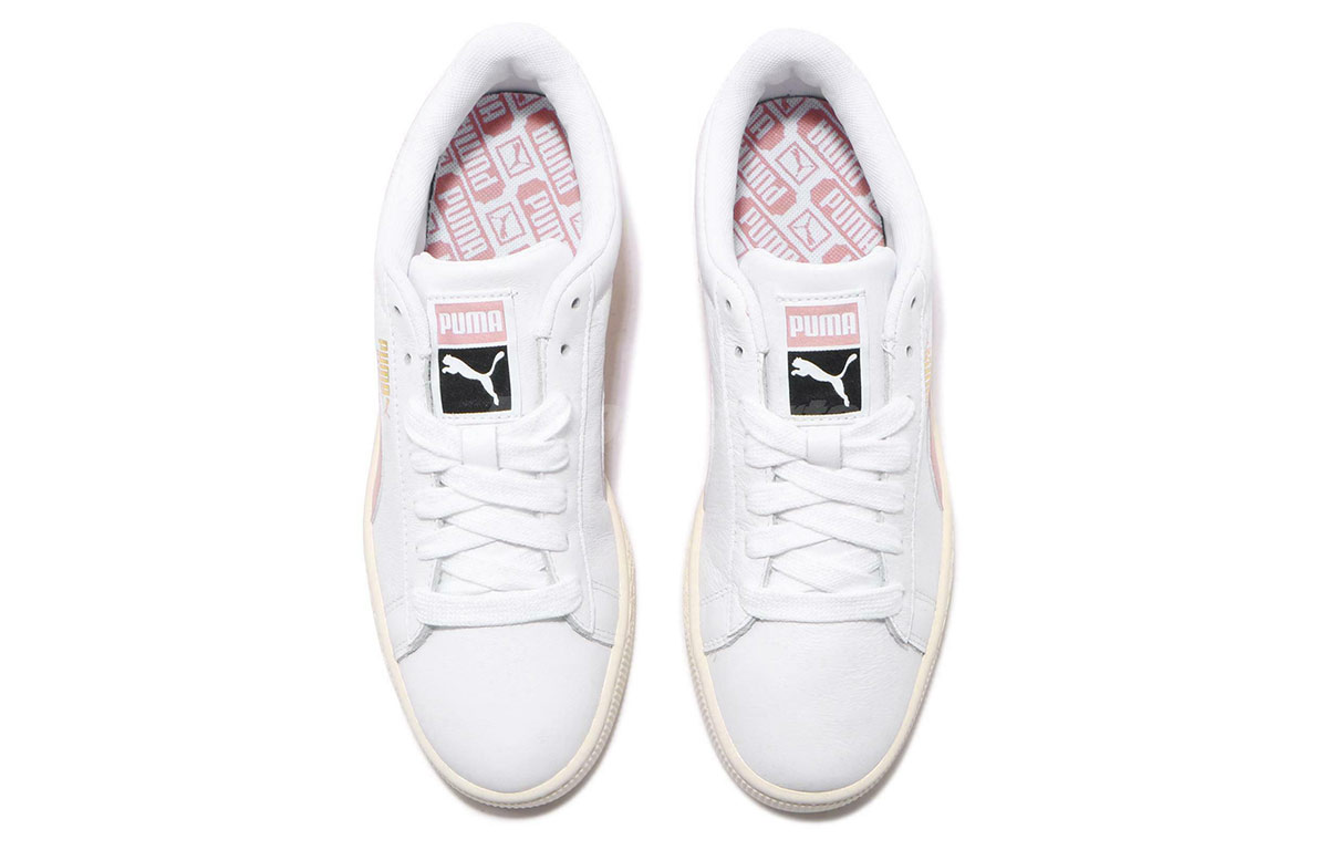 Женские кеды PUMA Basket Classic LFS (белый / розовый) — фото 4