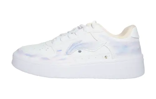 Li Ning Floating Boat Slip Resistant And Breathable Low top Skateboard Shoes Women's White